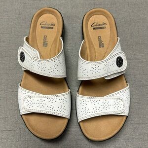Clark’s Leather Slip-On Sandals